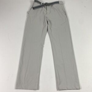 Belstaff Pants Mens 32 Gray Challenger Trouser Belted Cotton Nylon Stretch